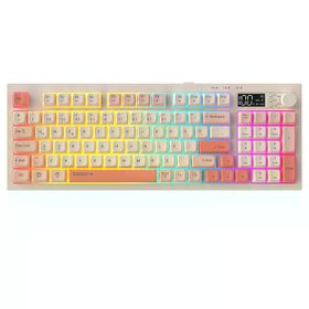 Everest Silent Pro KB-85 Bej-Pembe-Turuncu RGB Membrane Switch Kablolu/Kablosuz Gaming Klavye