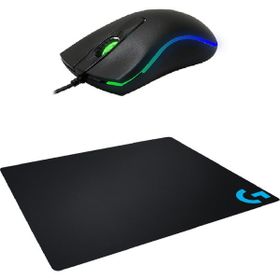 Everest SM-M9 Siyah 3D Optik Led Mouse+Logitech Gaming Oyuncu Mouse Pad