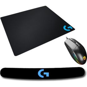Everest SM-X97 R-Star USB 5 Tuşlu Rgb Işıklı 6400DPI Gaming Logitech Kare Mouse Pad ve Logitech Klavye Pad Oyuncu Mouse Set - Siyah