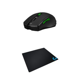 Everest SMW-777 USB Siyah 2.4ghz Optik Wireless Mouse + Logitech Gaming Mouse Pad