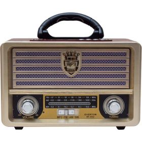 Everton RT-569 Bluetooth Fm-Usb-Tf-Aux Günei Enerjili Şarjlı Nostaljik Radyo