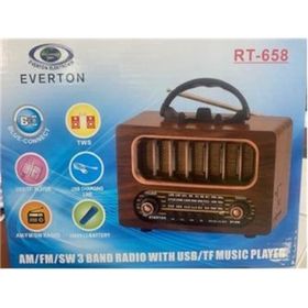 Everton RT-658 Bluetooth Fm-Usb-Tf-Aux Şarjlı Nostaljik Radyo