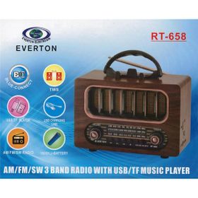 Everton RT-658 Bluetooth Fm-Usb-Tf-Aux Şarjlı Nostaljik Radyo