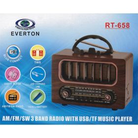 Everton RT-658 Bluetooth Fm-Usb-Tf-Aux Şarjlı Nostaljik Radyo