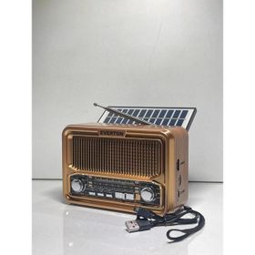 Everton RT-672 Bluetooth Fm-Usb-Tf-Aux Şarjlı Solar Nostaljik Radyo