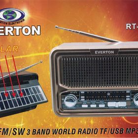 Everton RT-672 Bluetooth Fm-Usb-Tf-Aux Şarjlı Solar Nostaljik Radyo