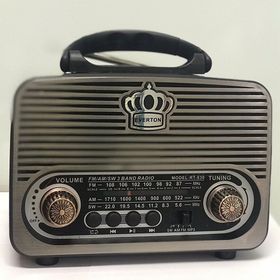 Everton Rt-830 Güneş Enerjili Panelli Bluetooth Fm-usb-Tf Card-Aux Nostaljik Radyo