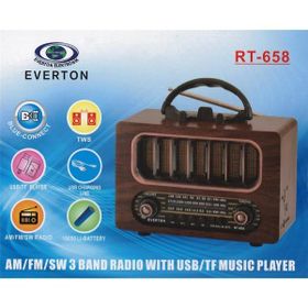 Everton RT-836 Bluetooth Fm-Usb-Tf-Aux Şarjlı Nostaljik Radyo