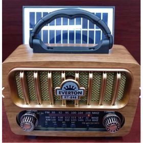 Everton RT-848 Güneş Enerjili Panelli Bluetooth Fm-Usb-Tf Card-Aux Nostaljik Radyo
