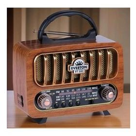 Everton RT-848 Güneş Enerjili Panelli Bluetooth Fm-Usb-Tf Card-Aux Nostaljik Radyo