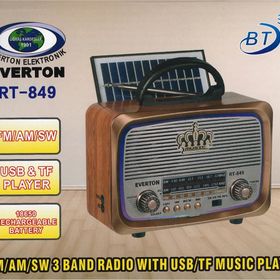 Everton RT-849 Güneş Panelli Nostaljik Bluetooth Radyo