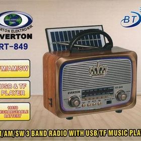 Everton RT-849 Güneş Panelli Nostaljik Bluetooth Radyo
