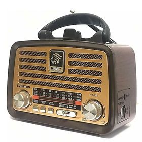 Everton RT-901 Güneş Enerjili Panelli Bluetooth FM-USB-TF Card-AUX Nostaljik Radyo