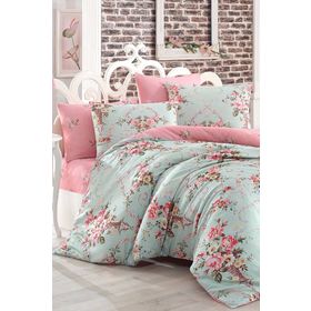 Ev&Ev Home Alanur Mint Çift Kişilik Nevresim Takımı
