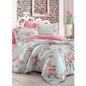 Ev&Ev Home Alanur Mint Çift Kişilik Nevresim Takımı