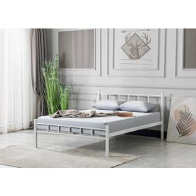 Evger K90 Beyaz Metal Çift Kişilik Yataksız 160x200 cm Karyola