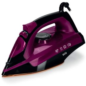 Evia EA-4115S Jett 2200 Watt Seramik Tabanlı 160 G Etkili Şok Siyah Mor Buharlı Ütü