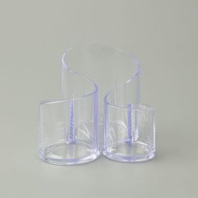 Evidea 15 x 15 x 13 Cm Şeffaf Simple Living 3 Gözlü Pratik Makyaj Organizeri