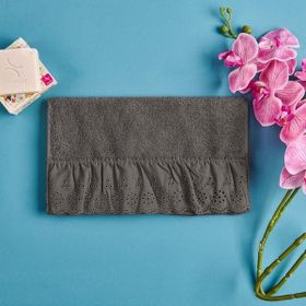 Evidea 30x50 CM Soft Antrasit Fırfırlı El Havlusu