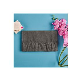Evidea 30x50 CM Soft Antrasit Fırfırlı El Havlusu