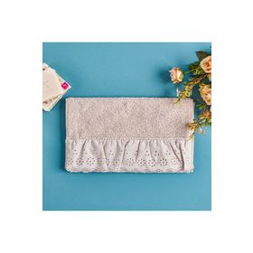 Evidea 30x50 CM Soft Krem Fırfırlı El Havlusu