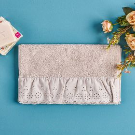 Evidea 30x50 CM Soft Krem Fırfırlı El Havlusu