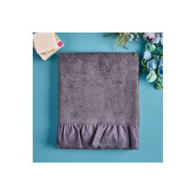 Evidea 50x90 CM Soft Fırfırlı Antrasit Yüz Havlusu