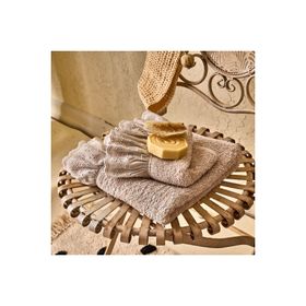 Evidea 50x90 CM Soft Fırfırlı Krem Yüz Havlusu