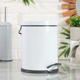 Evidea Bath Beyaz 5 lt Pedallı Çöp Kovası