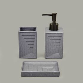 Evidea Bath Gri 3'lü Banyo Aksesuar Seti