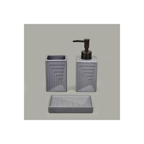 Evidea Bath Gri 3'lü Banyo Aksesuar Seti