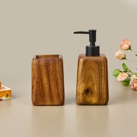 Evidea Bath Jardim Kahverengi 2'li Banyo Sıvı Sabunluk Seti