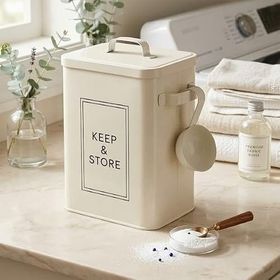 Evidea Bath Krem 23 cm Kapaklı Deterjan Kutusu