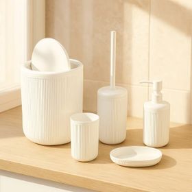 Evidea Bath Linea Beyaz 5'li Banyo Seti