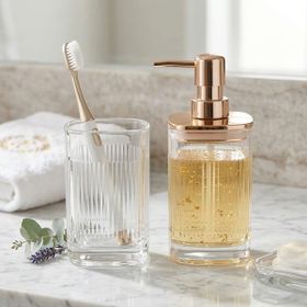 Evidea Bath Rose Şeffaf 2'li Banyo Sıvı Sabunluk Seti