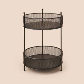 Evidea Bath Siyah 28x20 cm 2 Katlı Fileli Organizer