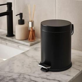 Evidea Bath Siyah 5 lt Pedallı Çöp Kovası