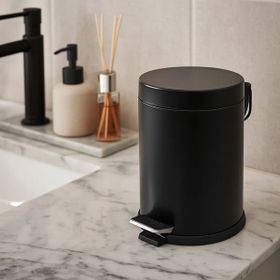 Evidea Bath Siyah 5 lt Pedallı Çöp Kovası