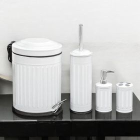 Evidea Bath Vintage Beyaz 4'lü Banyo Seti