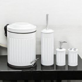 Evidea Bath Vintage Beyaz 4'lü Banyo Seti