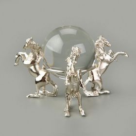 Evidea Deco Atlı Cam Top Silver 11 cm Dekor