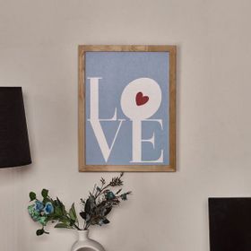 Evidea Deco Bold Hearts Mavi 30x40 cm Duvar Panosu