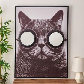 Evidea Deco Cat Aynalı Renkli 75x100 cm Kanvas Tablo