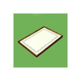 Evidea Deco Dantel Desenli Yeşil / Krem - 28,5x41 cm Dekoratif Tepsi