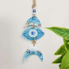 Evidea Deco Fish Mavi 22 cm Cam Dekor