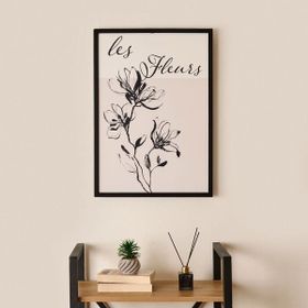 Evidea Deco French Cottage Les Fleurs Siyah 50x70 cm Çerçeveli Tablo