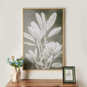 Evidea Deco Green Culture Beyaz Yeşil 90x60 cm Kanvas Tablo