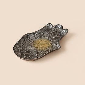 Evidea Deco Gri - 22x15 cm Rabia Eli Dekoratif Tabak