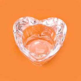 Evidea Deco Heart Şeffaf 6.8x2x8 cm Mumluk