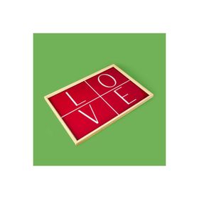 Evidea Deco Love Kırmızı 28.5x41 cm Desenli Dekoratif Tepsi